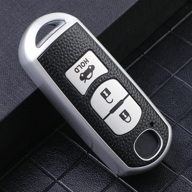 TPU 자동차 키 케이스 커버 마즈다 2 3 6 Atenza Axela Demio CX-3 CX-5 CX5 CX7 CX-9 2015 - 2019 키 쉘 가방 홀더 액세서리