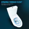 Aquia IV 0.9/1.28 GPF Dual Flush Two Piece Elongated Toilet with Push Button Flush Cotton 28.5"D x 15.5"W x 29.5"H 4