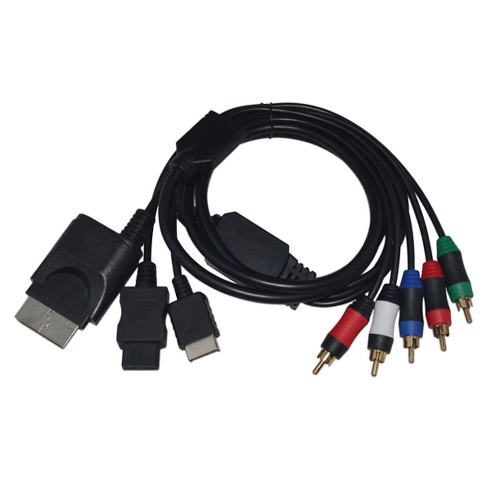 

50 шт., 4 в 1, кабель для PS2/PS3/XBOX 360/Wii 5RCA