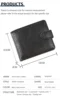 Mens Vintage Wallets Cow Leather Solid Sample Style Zipper&Hasp Purse Card Holders Famous Brand High Quality Male Fashion Wallet 4