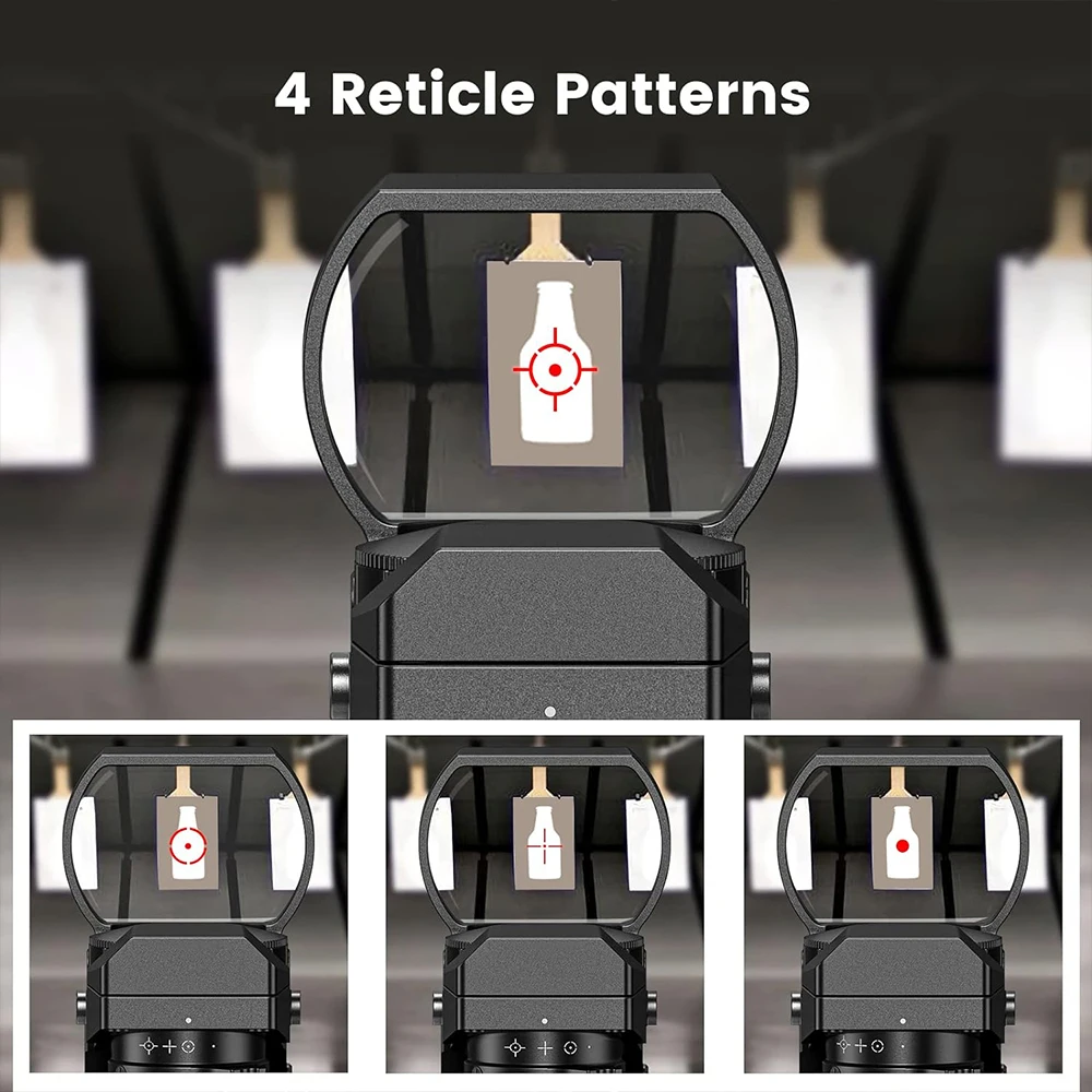 View of the battery compartment of the red dot sight