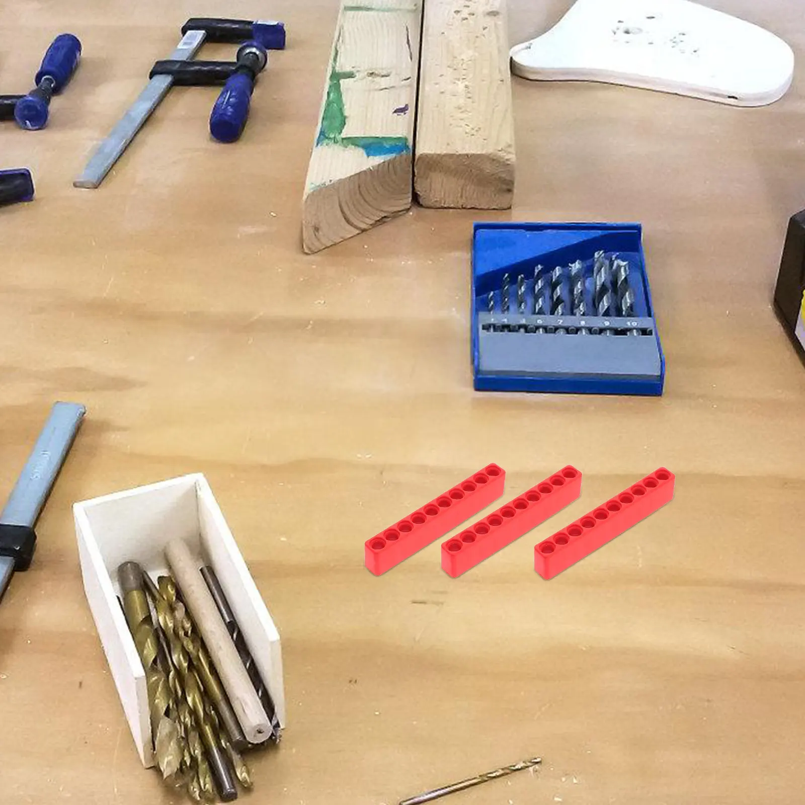 6개의 스크류드라이버 비트 홀더 정리함, 플라스틱 비트 보관 케이스, 공구 비트용, 가정 작업장용 드릴 케이스