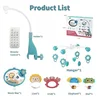 Musical Baby Crib Mobile Lights Remote Control Music Box Rotating Animals Rattles  Ceiling Star Projection Nursery Toys Infants 6