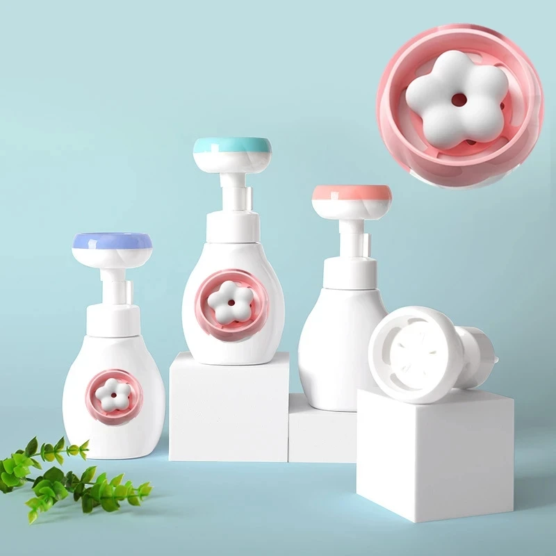 

Flower Liquid Soap Dispenser Stamp Hand Soap Pump Bottle Floral Foam Bubbler Handsoup Plastic Bathroom Trip Travel Storage Jar