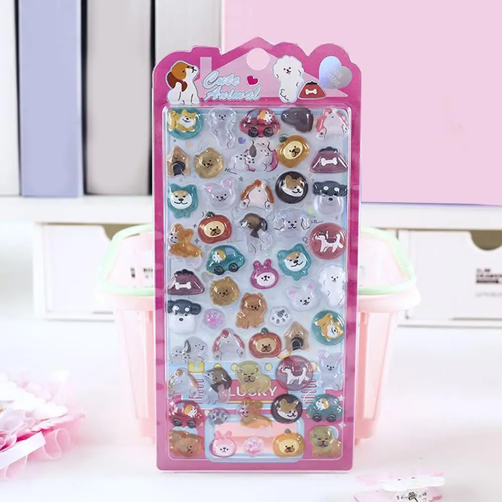 Creative Candy Ghost Rabbit Drop 3D Relief Stickers Scrapbooking Diy Diary Stationery Sticker Decor Cute Aesthetic Stickers