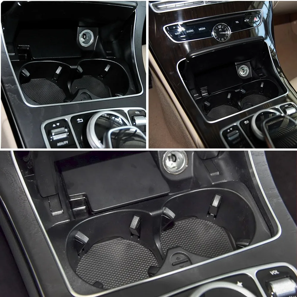 벤츠 W205 W253 W213 W447 차량용 콘솔 삽입형 음료 컵홀더 (메르세데스 C E GLC V 클래스 C200 E260 GLC300 2056800691)
