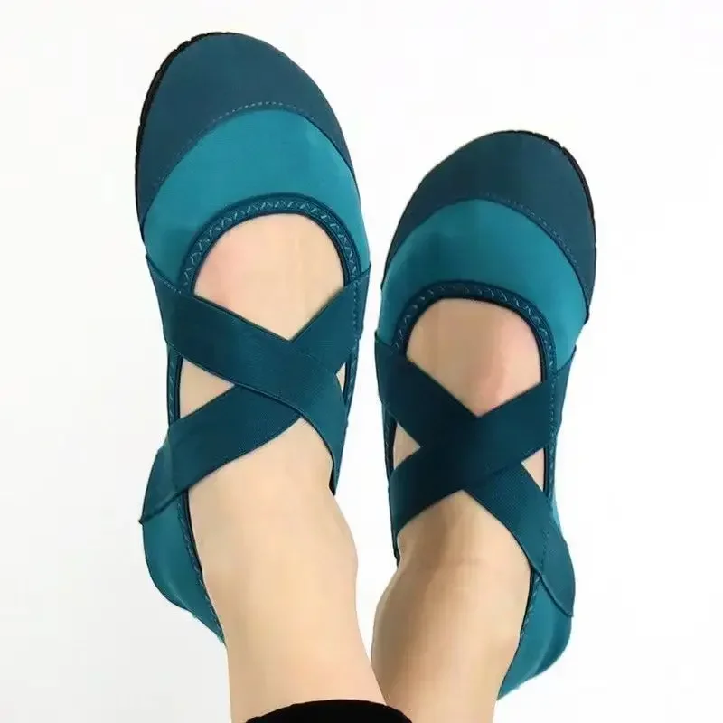 Yoga Shoes Women's indoor Anti slip Breathable Home Beach shoes Pilates Training ballet Shoes soft Soled skipping Rope exercise 6
