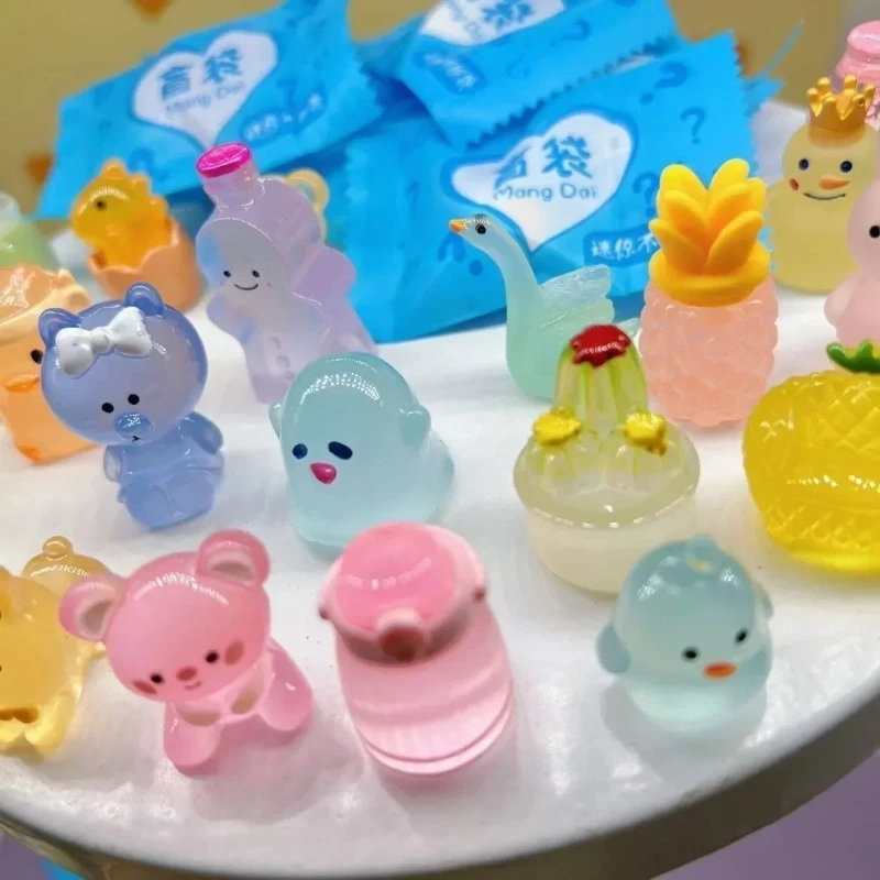 60PCS Kawaii Rabbit Dog Model Toys Child Birthday Party Favors Gifts Surprise Blind Bag Small Gifts Independent Packaging Random