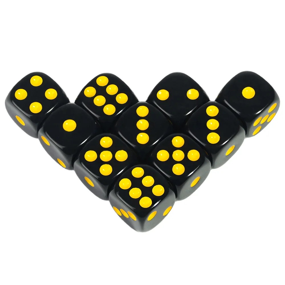 Rounded Corner Six-Sided 16mm Game Dice for Board Games, RPGs, and Educational Use