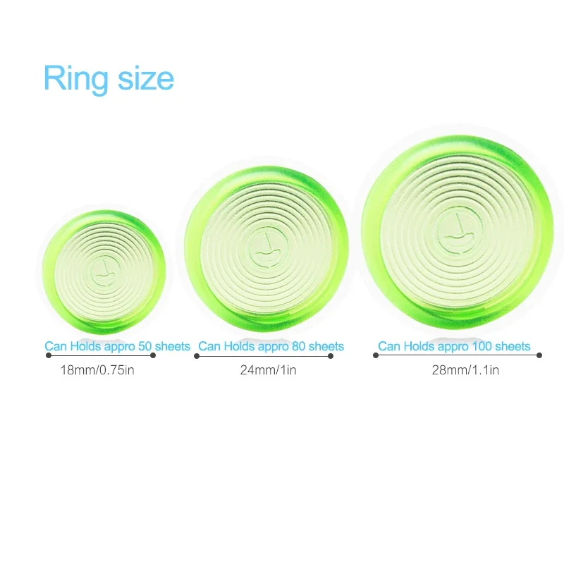 50pcs 18/24mm Plastic Mushroom Hole Notebook Disc Binding Rings Book Binder Rings Multicolor Round Ring Offices School Supplies