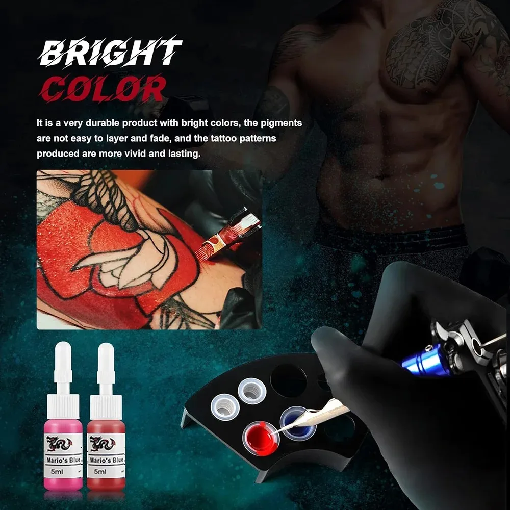 MICEYA 10PCS Colors Professional Tattoo Inks Painting Pigment Semi-Permanent Tattoo Paints Supplies Body Beauty Makeup Tools