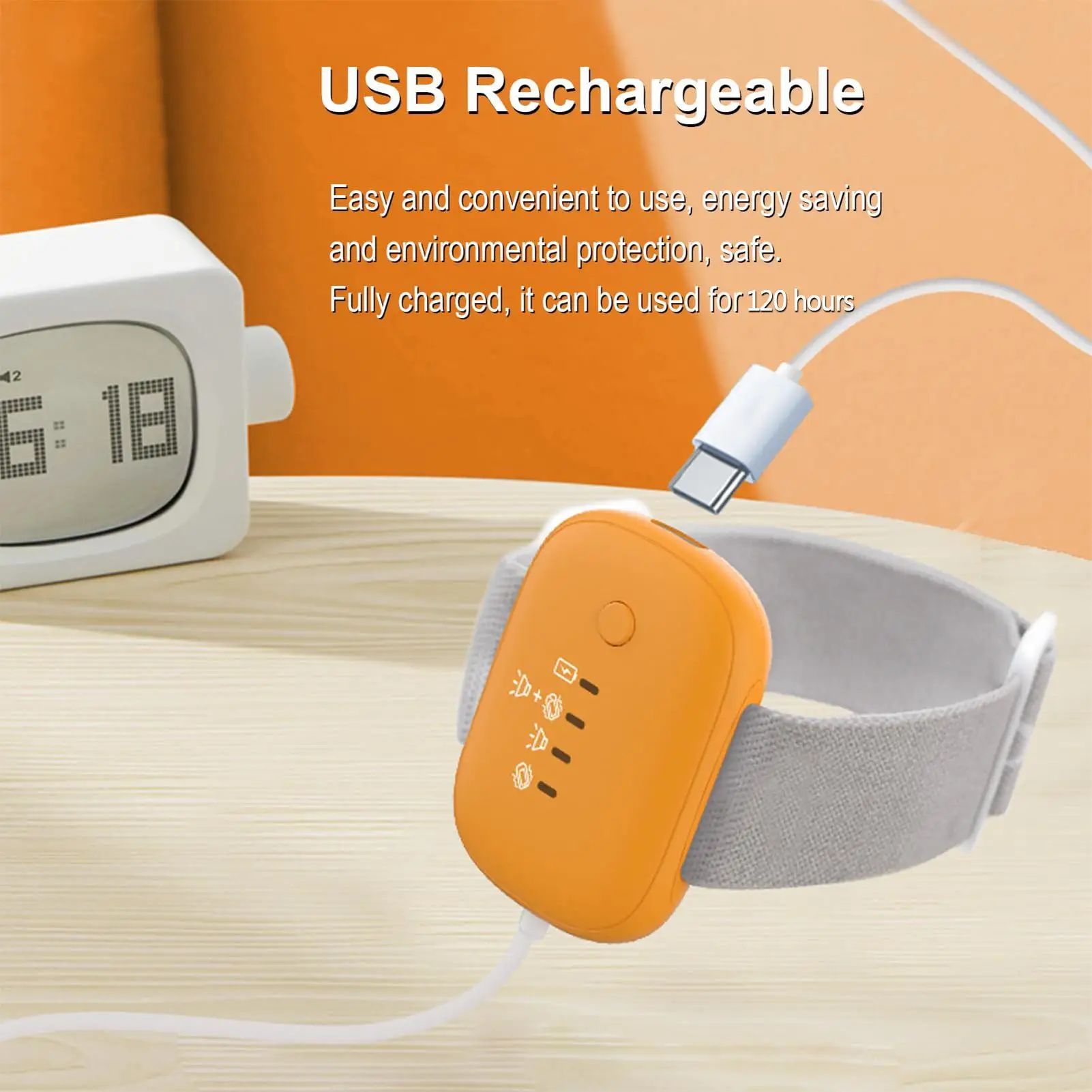 어린이 및 성인용 소변 감지 알람, 배변 훈련용 USB 충전식 침대 젖음 알람, 3가지 모드, 안전하고 고감도
