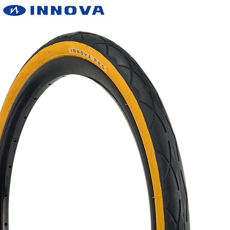 Innova-折りたたみ式自転車タイヤ,超軽量,茶色,黄色,20インチ,406, IA