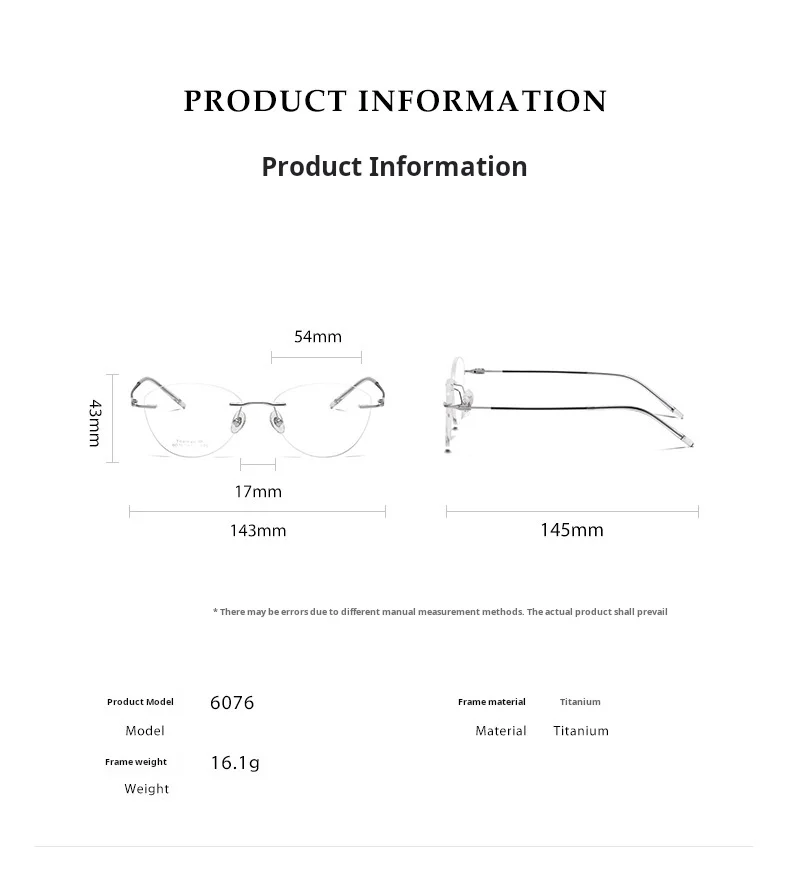 Yimaruili Women's Rimless Oval Cat Eye Eyeglasses Image 12