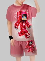 Bloc homme impression numérique transfrontalière vêtements pour enfants décontracté à manches courtes T-shirt vêtements pour garçons 3