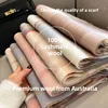 Luxurious Pure Wool Plaid Scarf British Style Cashmere Shoulder Wrap Women's Winter Warmth Fashionable Tassel Elegant Business