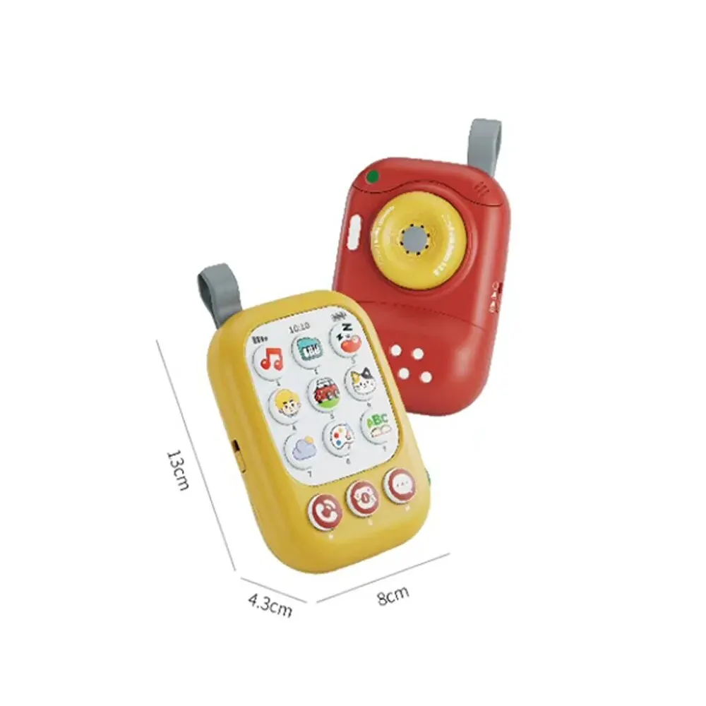 어린이 인터랙티브 휴대폰 및 카메라-배우기 놀이, 터치 스크린, 8 가지 기능, 눈부신 LED 조명 장난감