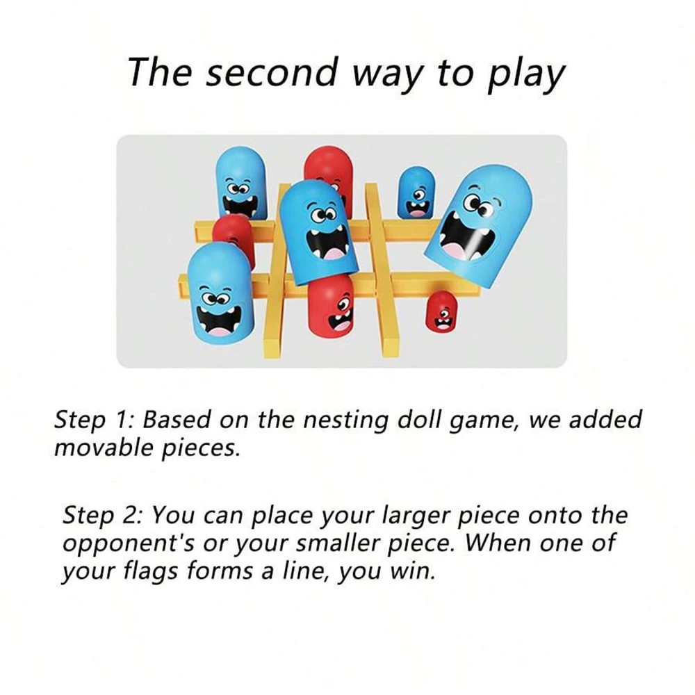 Funny Table Board Games Tic Tac Toe Intellectual Big Eating Small Chess Interactive Multiplayer Party Games Toys 2025 Christmas