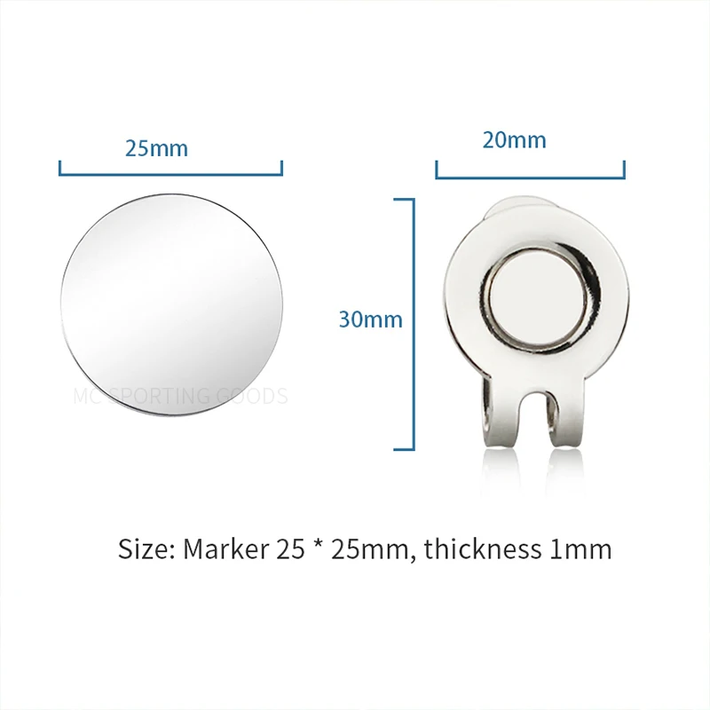 1pc Blank Marker With Magnetic Golf Hat Clips Golf Ball Marker Men Women Golfer Gifts Accessories for Caps Visor Belt Pocket Lot