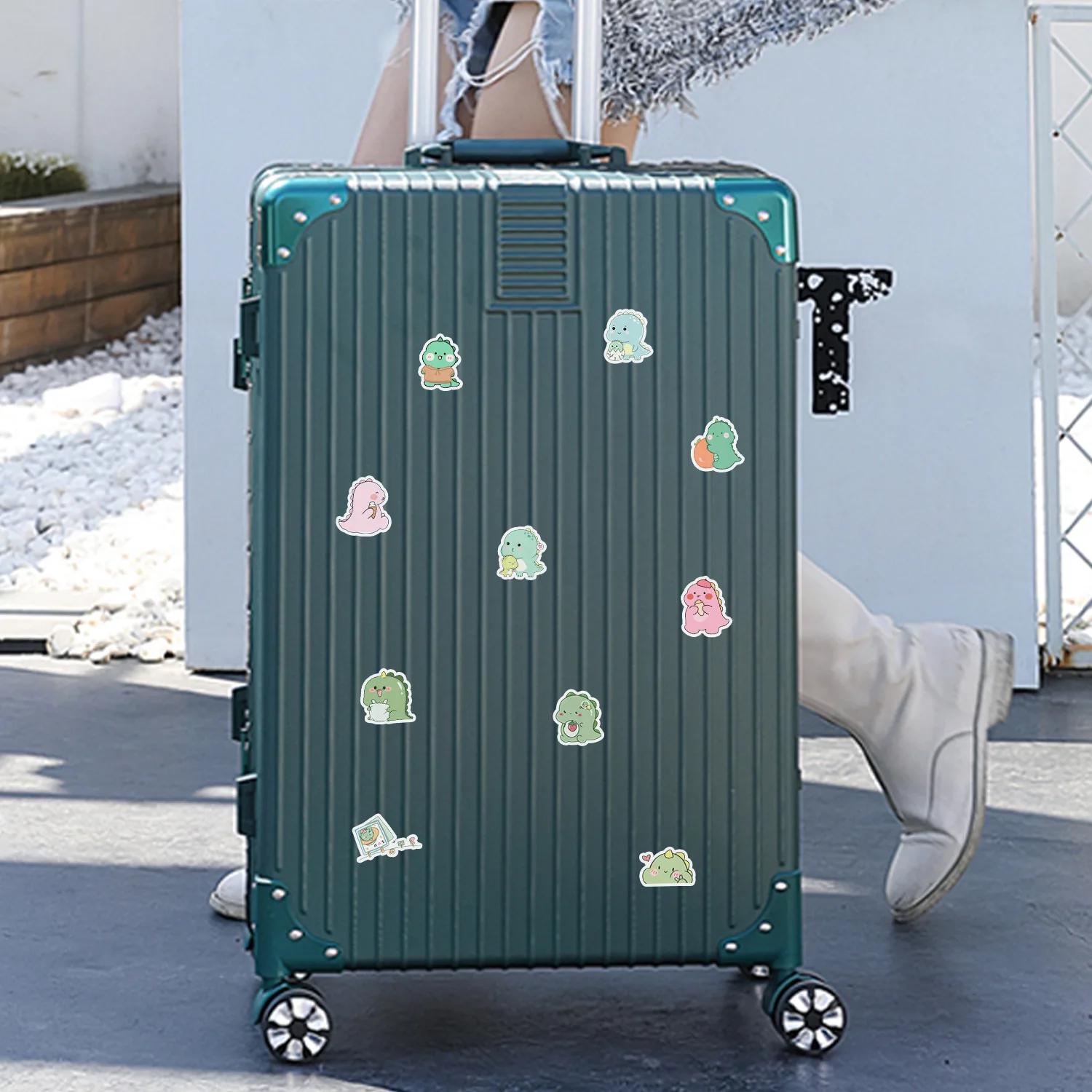 Cartoon Dinosaurs Stickers 50Pcs Cute Capybara Rabbit Cat DIY Sticker Gift Decals Decoration Suitcase Scrapbooking Laptop Phone