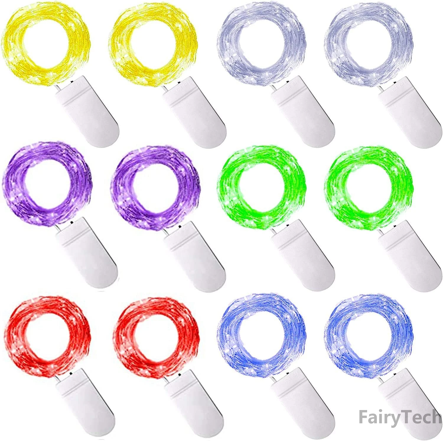 DIY 웨딩 파티 침실 파티오 크리스마스용 LED 요정 조명, 배터리 스트링 조명, 반딧불 별이 빛나는 달 별빛, 10 개