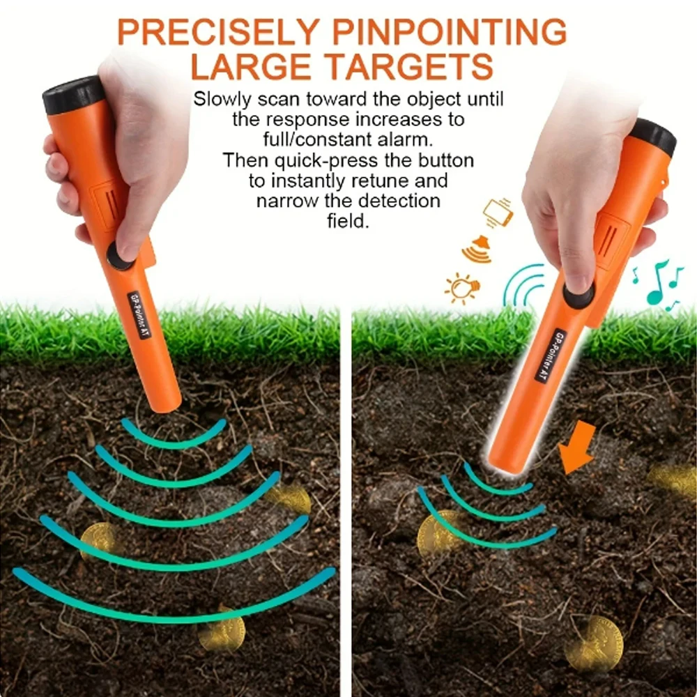 Metal Detector GP-pointer Pinpointing For Treasure Search Waterproof Positioning Rod Detecting With Bracelet LED Lights