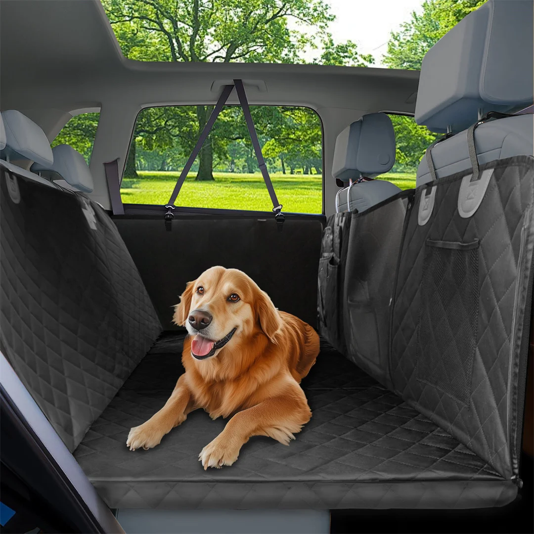 Capa de assento de carro para cachorro à prova d'água, extensor de assento para banco traseiro para rede de viagem de animais de estimação em carros à prova de arranhões