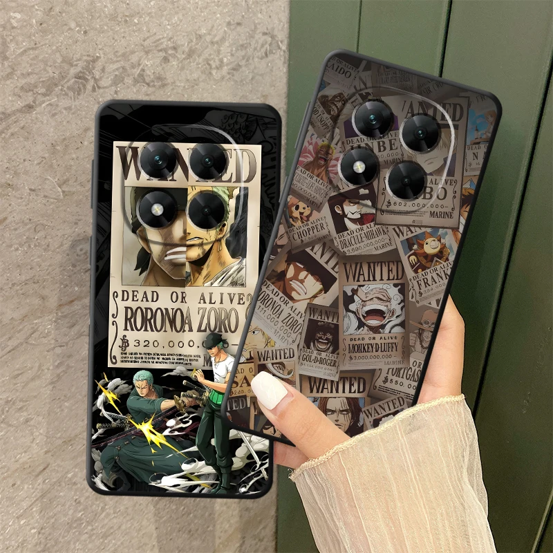 One Piece Wanted Notice Black Soft Phone Cover Case