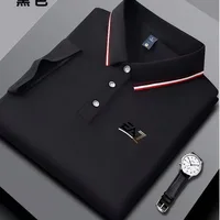 Polo tendance pour homme, été, imprimé lettres EA7, manches courtes, col rayé, haut décontracté respirant pour l'été, style business 4