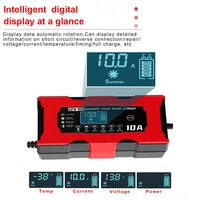 12V 10A Car Battery Charger For Lifepo4 Lead Acid AGM GEL PB Lithium Battery Car Charger Pulse Repair Smart Charger LCD Display - Image 3