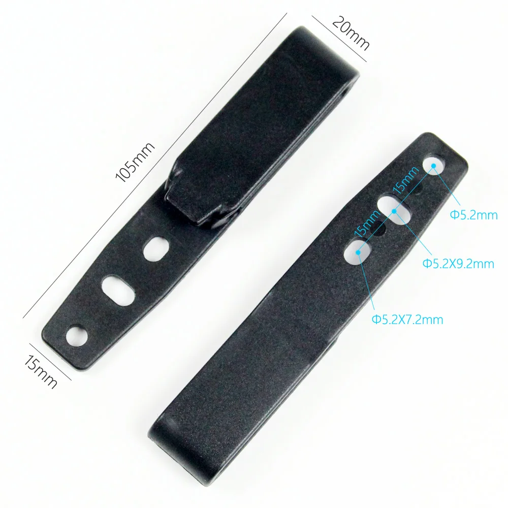 Black Metal Belt Clip for Leather Craft Sheath Wallet Pouch Double Holes  Holster Clasp Clamp Buckle