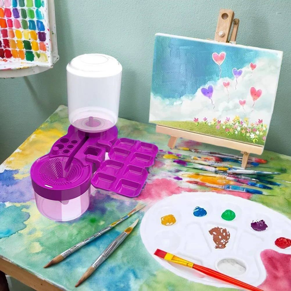 Pinselreiniger Malen SZBYH Pinselreiniger, Spülen, Spülen,  Multifunktionsbürste, Make-up-Pinsel, Künstlerbedarf, Für Acrylfarben Ab 14  Jahren, Grau Porzellanfarbe Spülmaschinenfest, image size:1001x1001