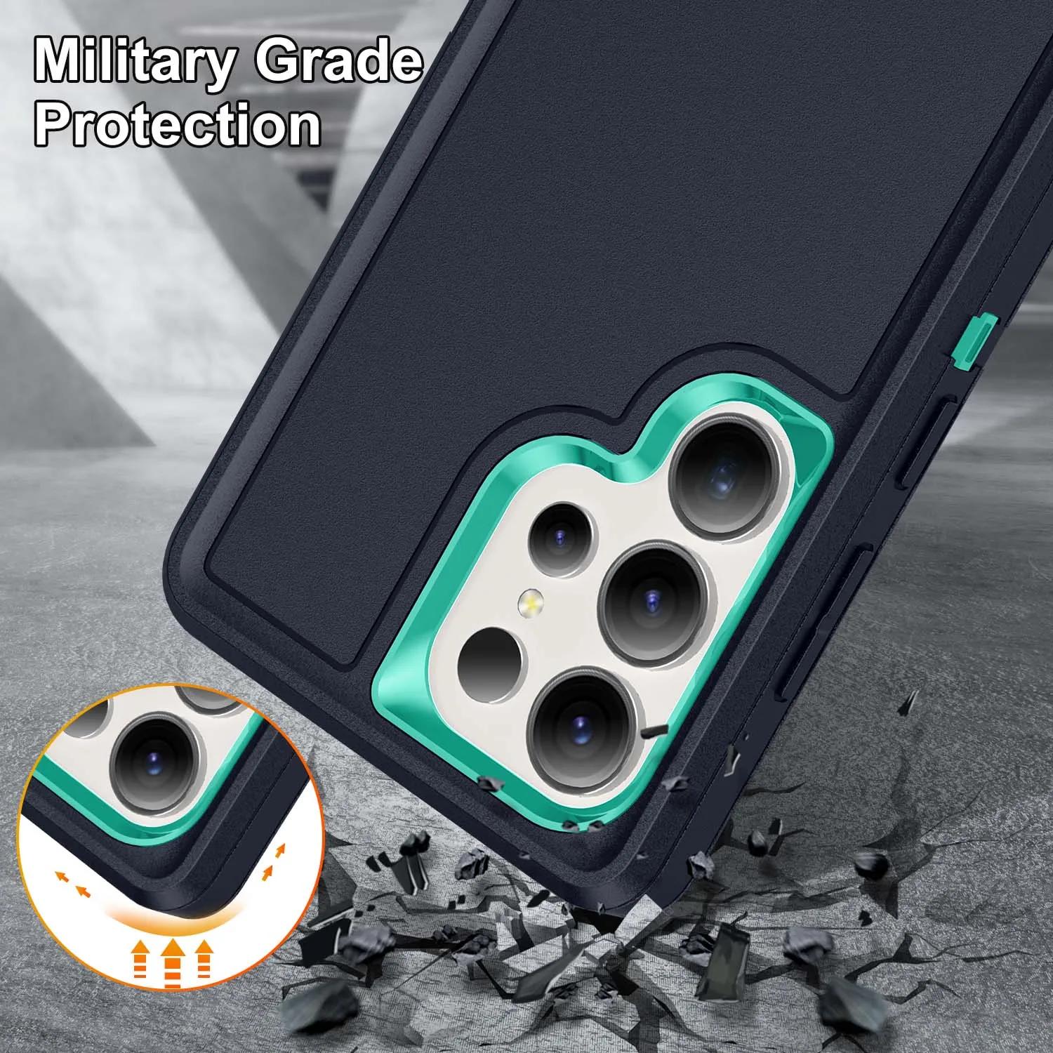 Ultimate Armor Shockproof Defender Phone Case - Rugged Hard PC+TPU Back Cover