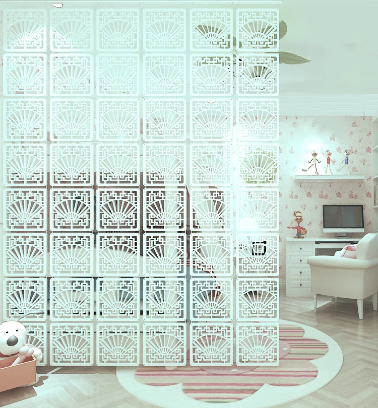 Folding Hanging Screen Room Divider Panels Decorative Partition Curtain Home Decor Wall Art 29 CM 6 Pieces room divider screen