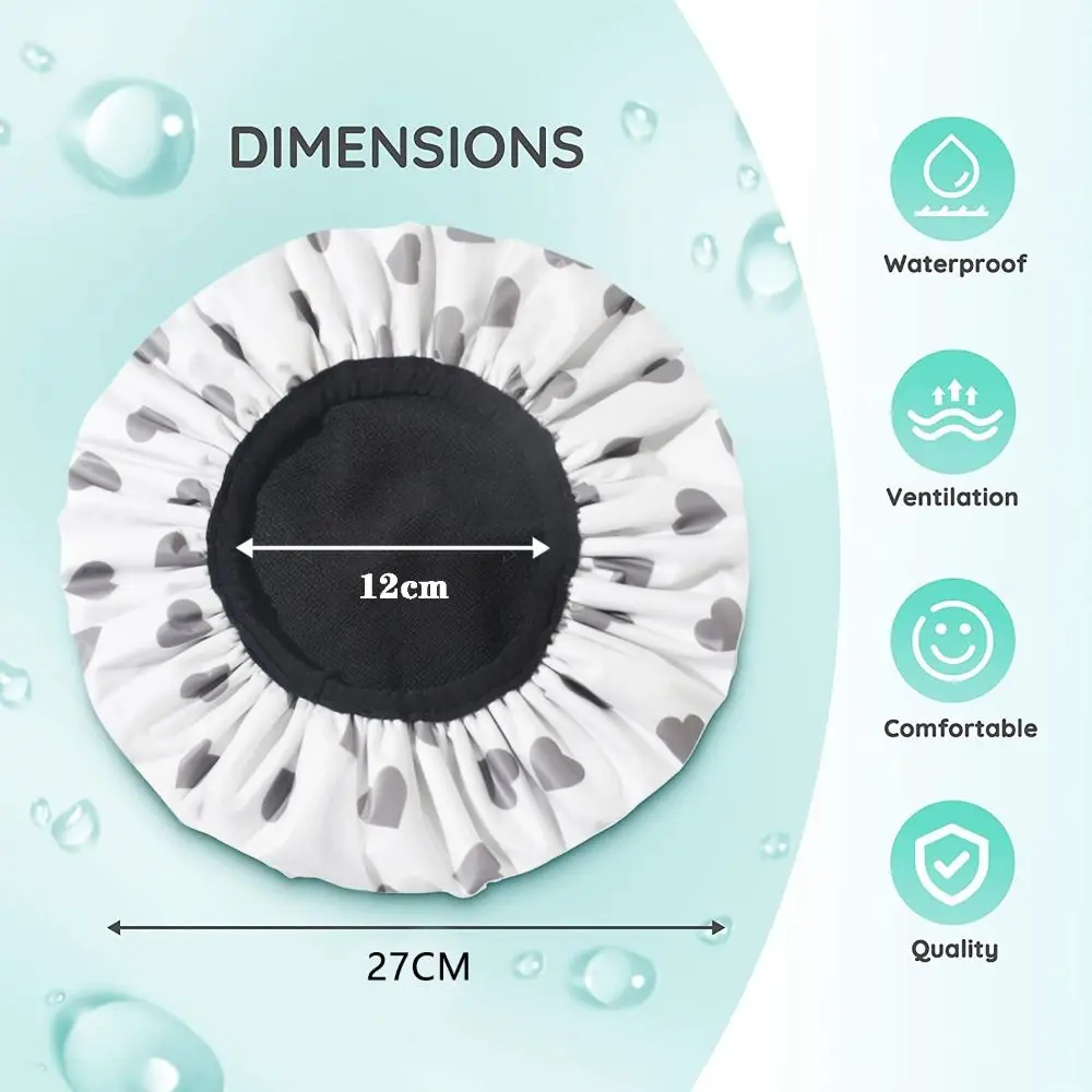 트리플 레이어 여성 목욕 샤워 액세서리 욕실 제품 EVA 외부 보닛 목욕 헤어 캡 샤워 캡 헤어 비니