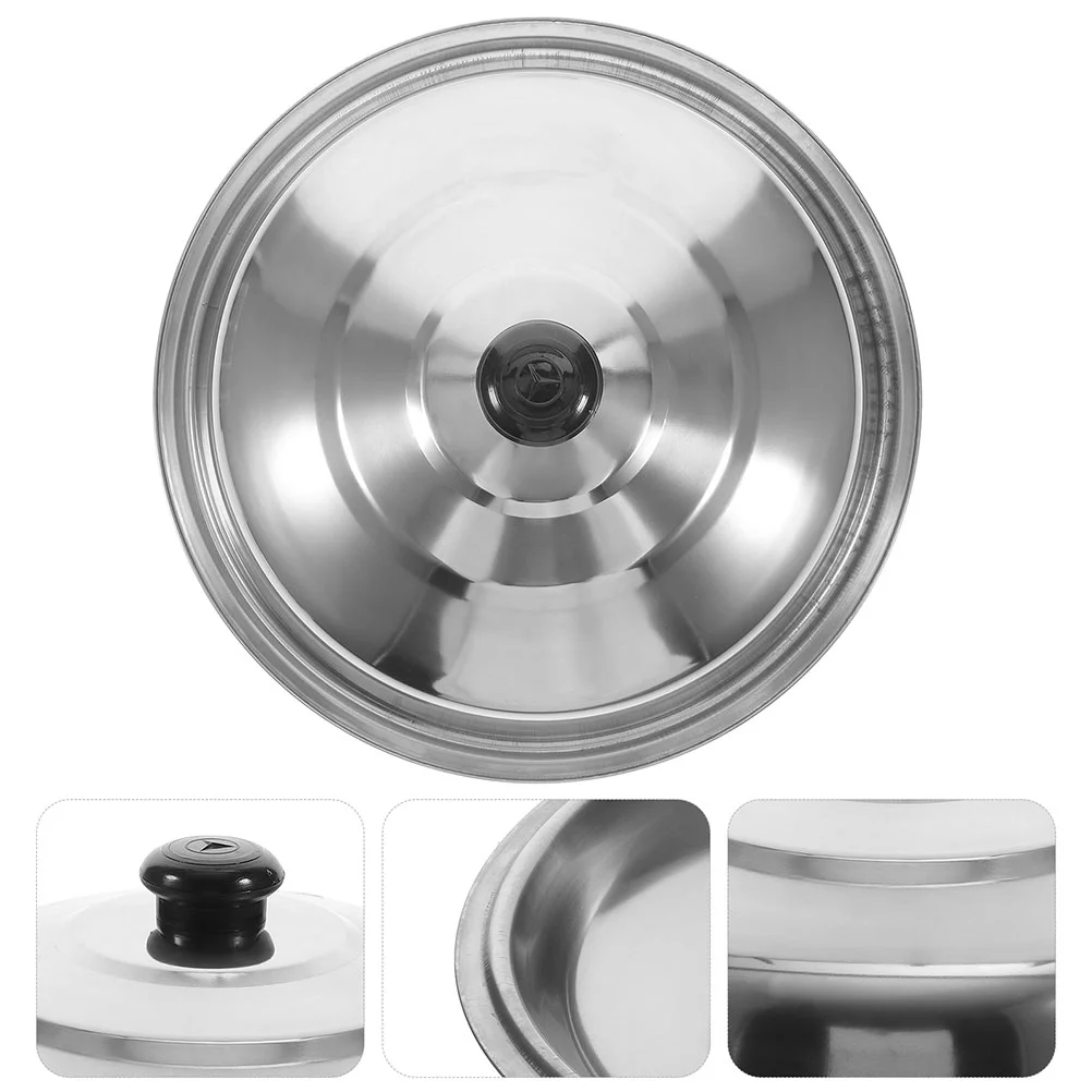 

Stainless Steel Thicken Pot Cover Replacement Cookware Combined Wok Cover Round Dome Lid Cooking Pot Lid Universal Cookware