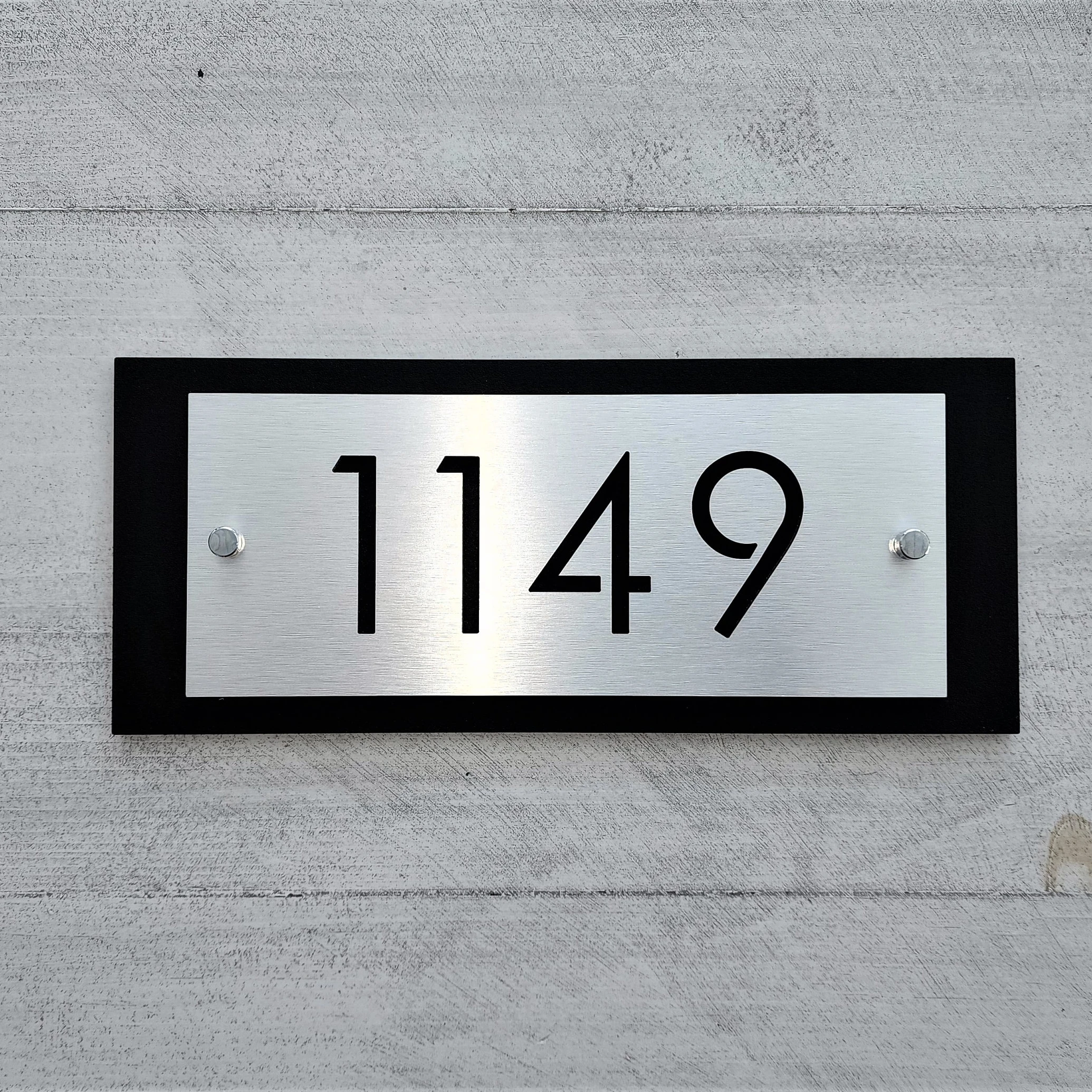 Modern house numbers House number sign Address plaque Metal Art Brushed Metal Panel Housewarming Gift Name Plaque Customization house number signs house numbers
