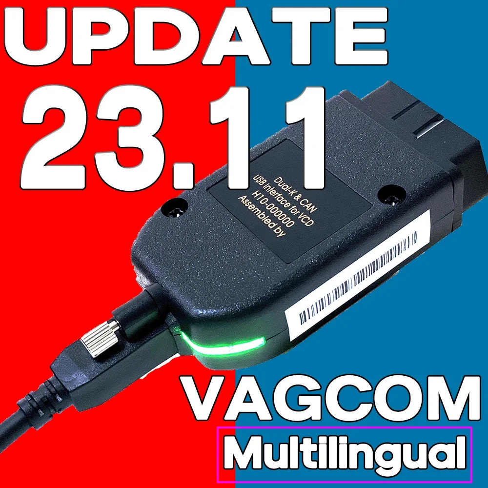 2024 Più Nuovo Aggiornamento 23.11 Vag Tool Vag Com Hex V2 Cable Autocom Diagnostic Cable Multi-Language Obd2 Scanner Hex V2 Vcds Tool