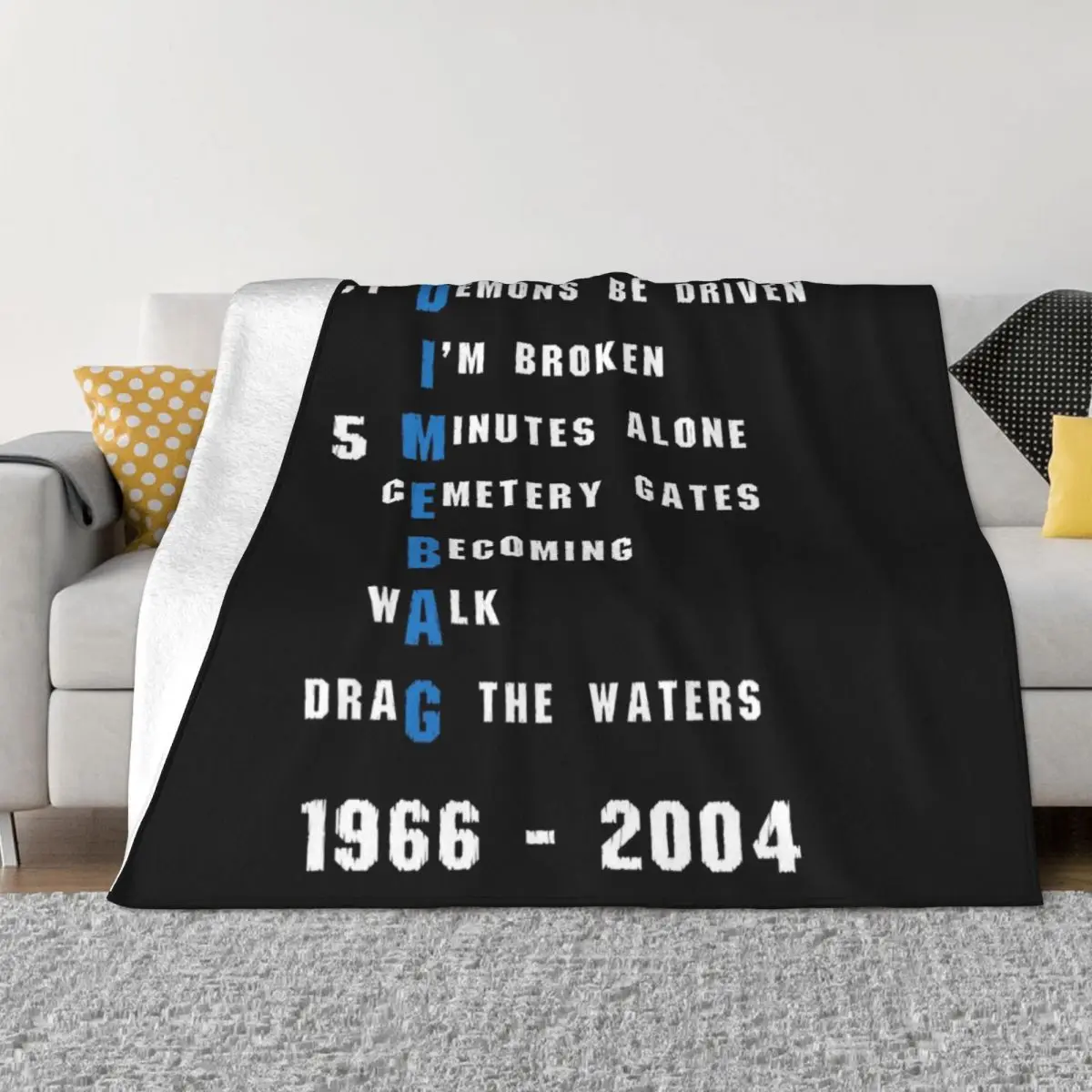 

Dimebag RIP Throw Blanket Tourist Flannel Blankets