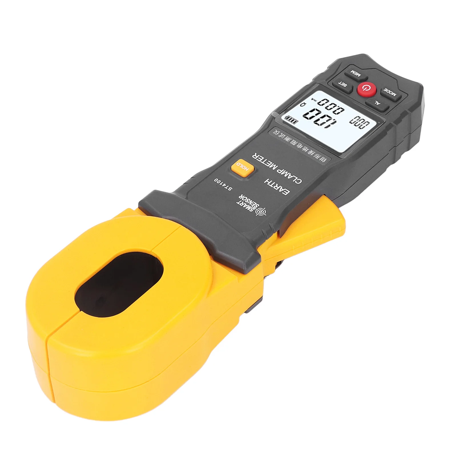 ST4100 Digital LCD Clamp Ground Resistance Meter Ground Earth Resistance Meter Tester range 0.010~500&Omega; Data Storage