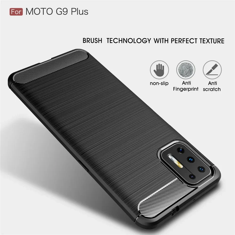 Luxury Calfskin Leather ShockProof Hard Back Cover Case for Motorola Moto G9 Plus