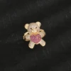 New Original 14k Gold Plated Fashion Colorful Cute Teddy Bear Ring Suitable for Women and Girls Animal Personality Jewelry 3