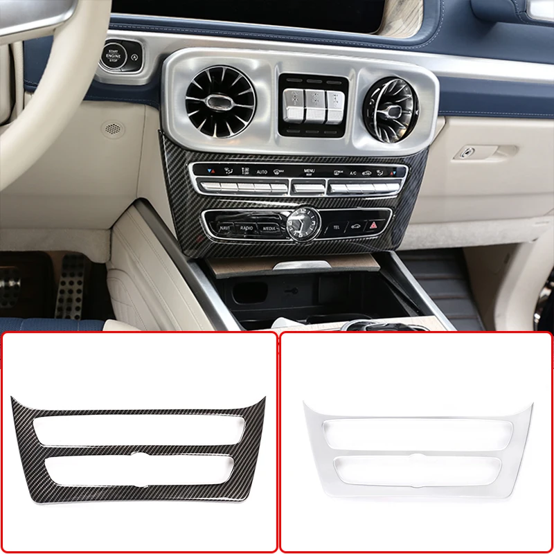 

Carbon Fiber Style ABS Car Styling Center Control Mode Frame Trim Sticker For Mercedes Benz G Wagon G Class W463 Car Accessories