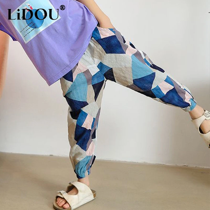 

2023 New Korean Fashion Children's Pants Sports Chic Loose Casual Creative Hipster Contrasting Colors Patchwork Trousers Boys