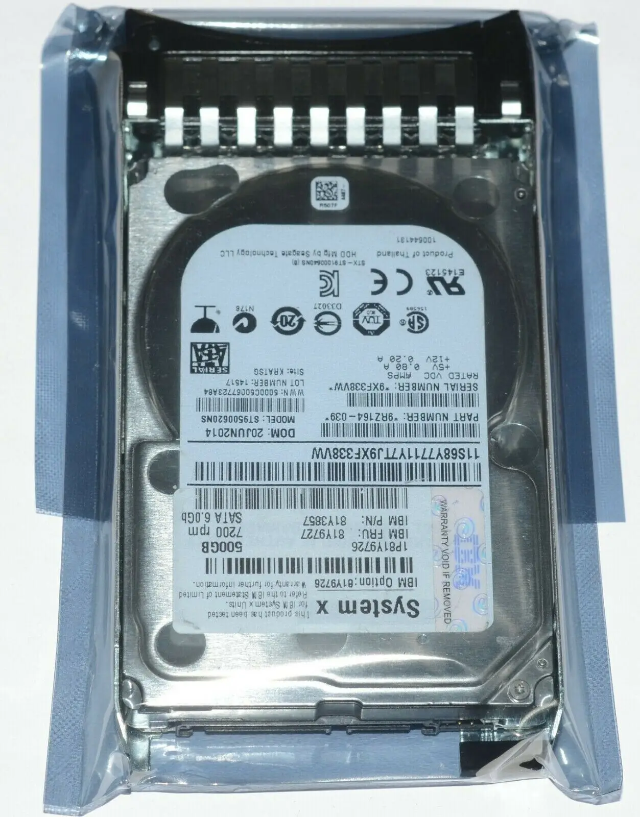 For 81Y9727 500G 7.2K SATA 2.5 81Y9726 81Y3857 M3M4