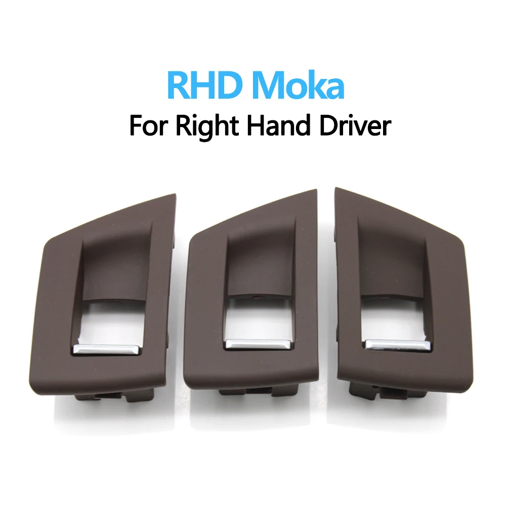 Maniglia Interna Portiera Per BMW Serie 5 F10 F11 Lato Guida (RHD) - Kit Copertura Ricambio - Nero/Beige/Fibra Carbonio - 3