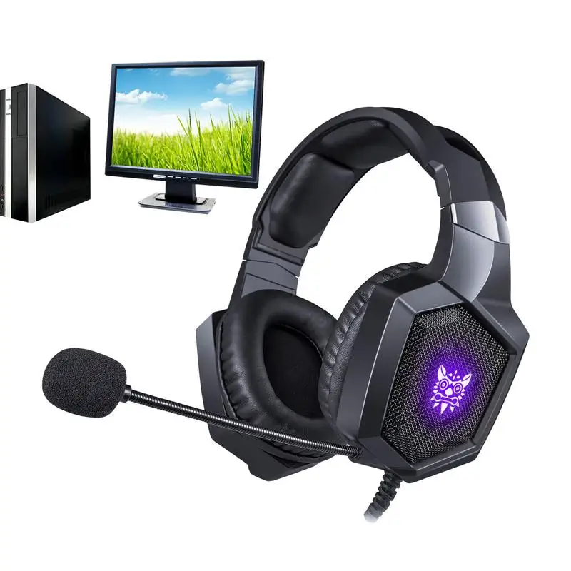 ONIKUMA K8 Gaming Headset RGB Noise Canceling Wired Headphones Gamer Headset For PC Game /XBox One/Laptop Computer Accessories
