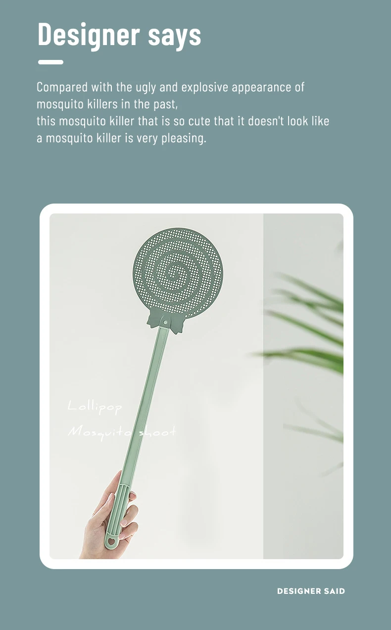 Durable Mesh Fly Swatter Plastic Long Handle Mosquito Killer Manual Multi-function Household Summer Mosquito Swatter