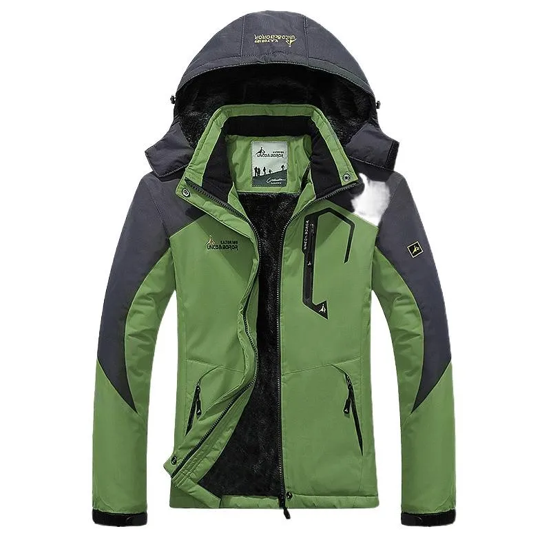 Ski Jacket Men Waterproof Fleece Snow Jacket Thermal Coat For Outdoor Mountain Skiing Snowboard Plus Size Snowboardcoat