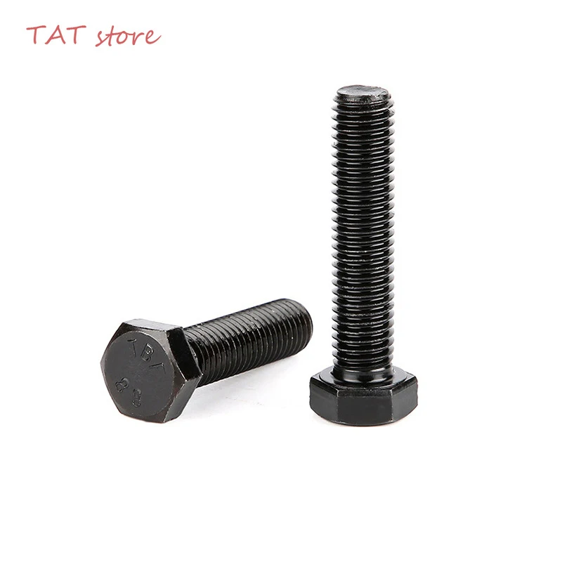 

Outer hexagonal screws, oxidized black, high strength carbon steel, automotive chassis parts.M4M5M6M8M10M12M14M16M18 #5pcs